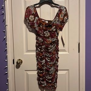 NWT Madden ruched dress